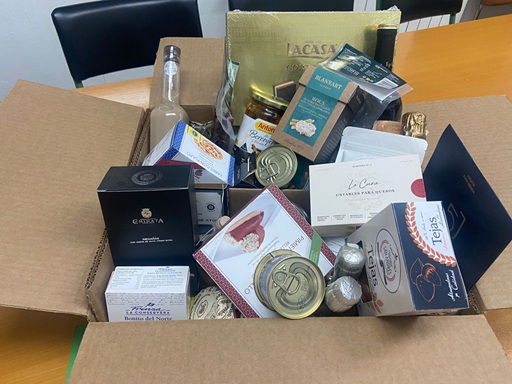 Cesta cortesía AMPA sorteo 1º Bachillerato