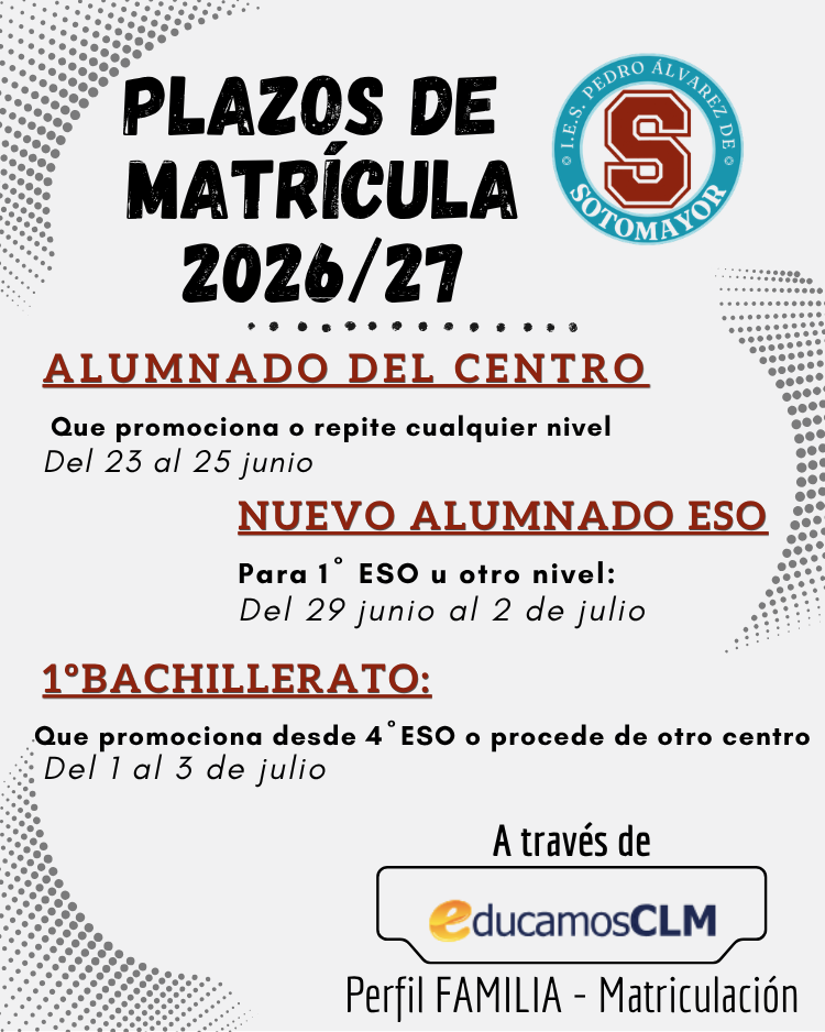 MATRÍCULAS 2026/27